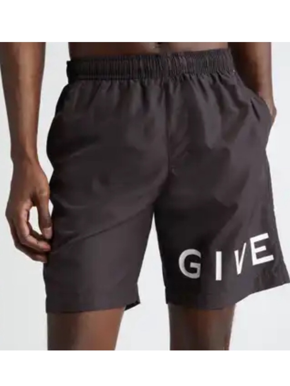 Givenchy Black Logo Swim Trunks